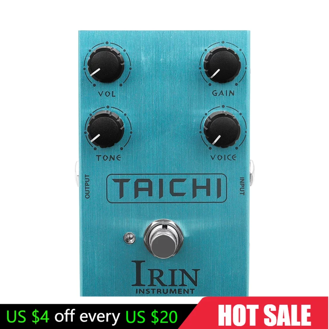 IRIN AN-38 TAICHI Guitar Effect Pedal Low Gain Overdrive Pedal VOICE Knob Controls Different EQ Frequency Bands Guitar Effects
IRIN AN-38 TAICHI Guitar Effect Pedal Low Gain Overdrive Pedal VOICE Knob Controls Different EQ Frequency Bands Guitar Effects