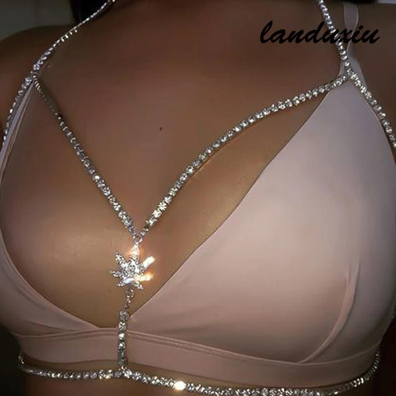 New Full Rhinestone Hollow Bra Body for Women Shiny Beach Bikini Crystal Sexy Under Chest Jewellery landuxiu
New Full Rhinestone Hollow Bra Body for Women Shiny Beach Bikini Crystal Sexy Under Chest Jewellery landuxiu