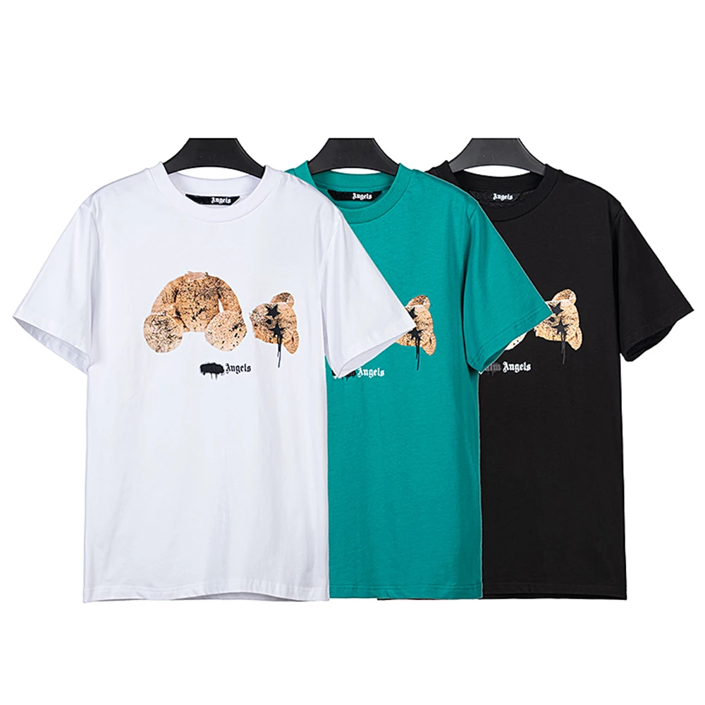 Hot selling Angel Bear print couple off shoulder loose unisex short sleeve T-shirt
Hot selling Angel Bear print couple off shoulder loose unisex short sleeve T-shirt