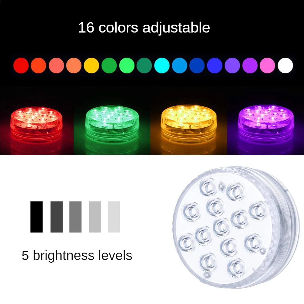 Погружной RGB светильник с дистанционным управлением, 13 светодиодов, питание от батарейки, уличная лампа для ВАЗ, чаш, украшение для сада и ве...
Погружной RGB светильник с дистанционным управлением, 13 светодиодов, питание от батарейки, уличная лампа для ВАЗ, чаш, украшение для сада и ве...
