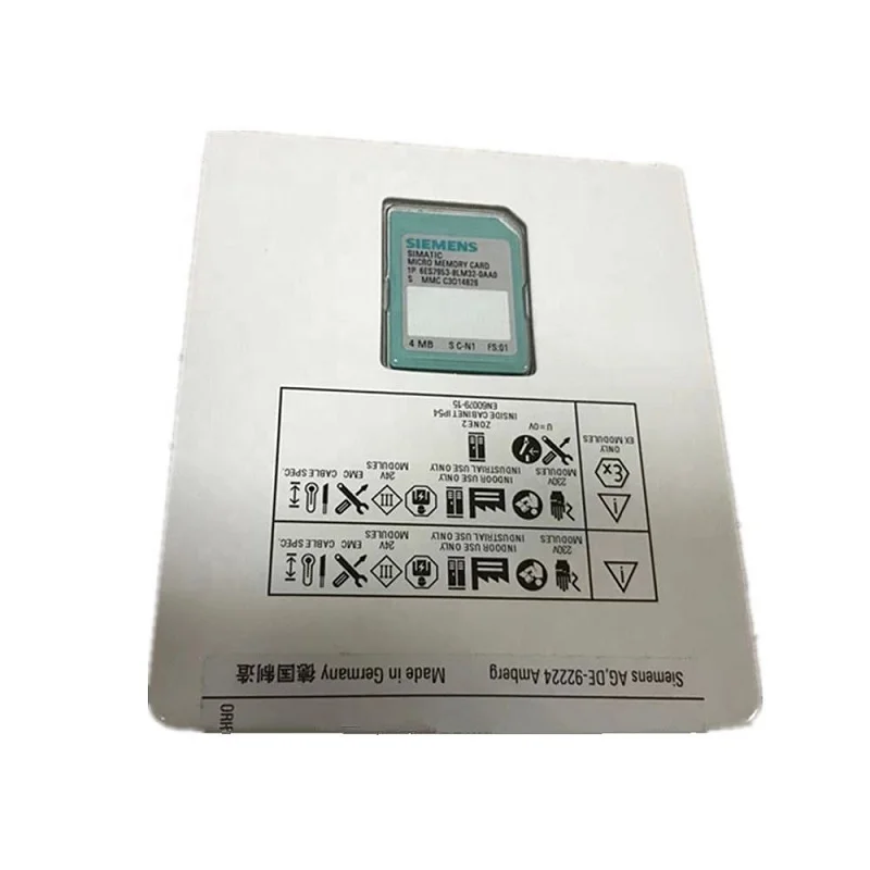 Высококачественная новая и Подлинная Микро карта памяти siemens SIMATIC S7 для S7-300/C7/ET 200, 3, 3 в Nflash, 4 Мб 6ES7953-8LM32-0AA0
Высококачественная новая и Подлинная Микро карта памяти siemens SIMATIC S7 для S7-300/C7/ET 200, 3, 3 в Nflash, 4 Мб 6ES7953-8LM32-0AA0