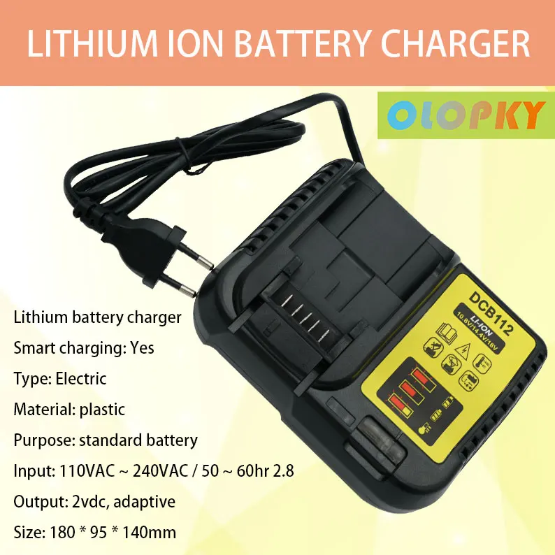Replace lithium ion battery charger, 12 V, 14.4V, 18V, for lithium battery, dcb112, the most favorable price
Replace lithium ion battery charger, 12 V, 14.4V, 18V, for lithium battery, dcb112, the most favorable price