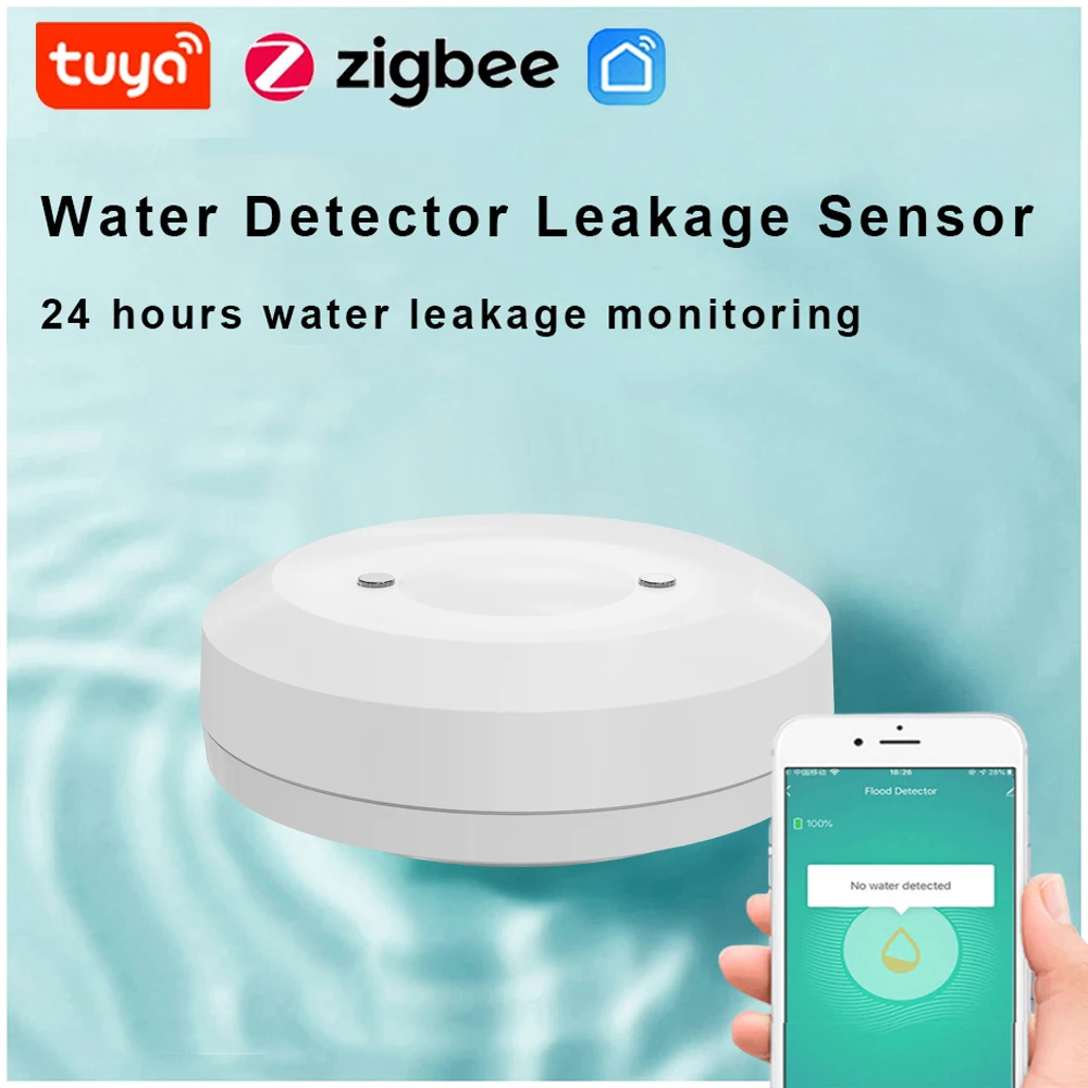 Датчик погружения воды Tuya Zigbee, детектор утечки воды с дистанционным управлением через приложение
Датчик погружения воды Tuya Zigbee, детектор утечки воды с дистанционным управлением через приложение
