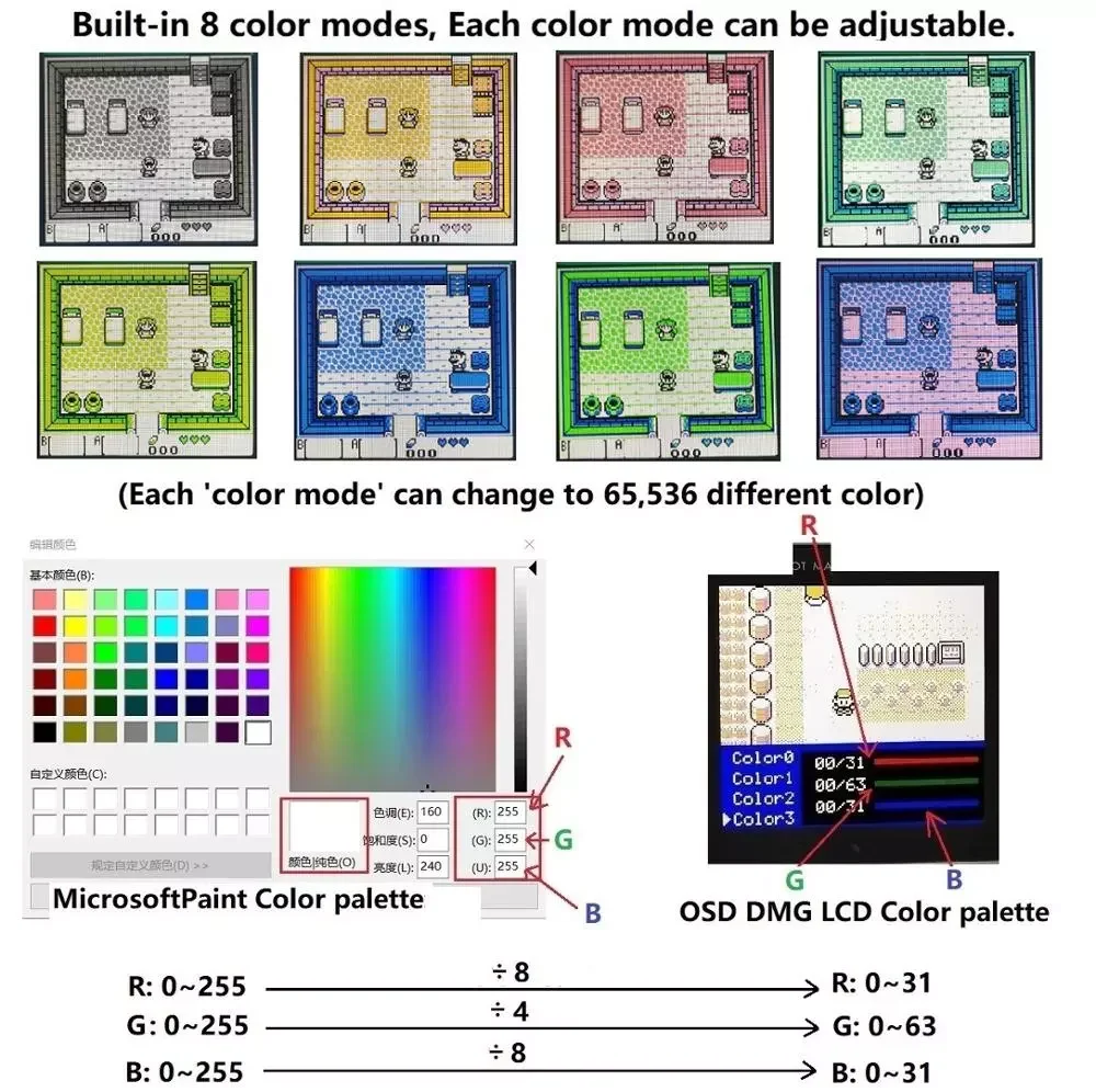 2023Super OSD Version RIPS LCD Retro Pixel Brightness Backlight LCD Kit For GameBoy Pocket For GBP LCD Console IPS LCD accessori
2023Super OSD Version RIPS LCD Retro Pixel Brightness Backlight LCD Kit For GameBoy Pocket For GBP LCD Console IPS LCD accessori