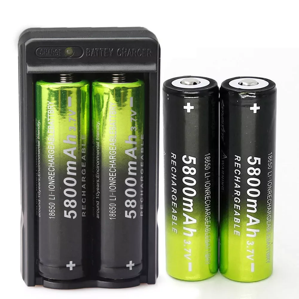 NEW 18650 Battery Charger 3.7v 5800mah Rechargeable Li-ion Battery for LED Flashlight Torch Fan +18650 Battery Charger EU/US
NEW 18650 Battery Charger 3.7v 5800mah Rechargeable Li-ion Battery for LED Flashlight Torch Fan +18650 Battery Charger EU/US