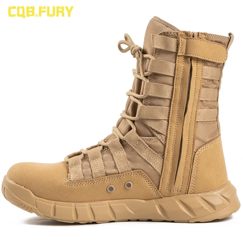 Summer High-Top Zipper Combat Boots Men's Military Fan Tactical Desert Mountaineering Combat Special Forces Training Boots
Summer High-Top Zipper Combat Boots Men's Military Fan Tactical Desert Mountaineering Combat Special Forces Training Boots