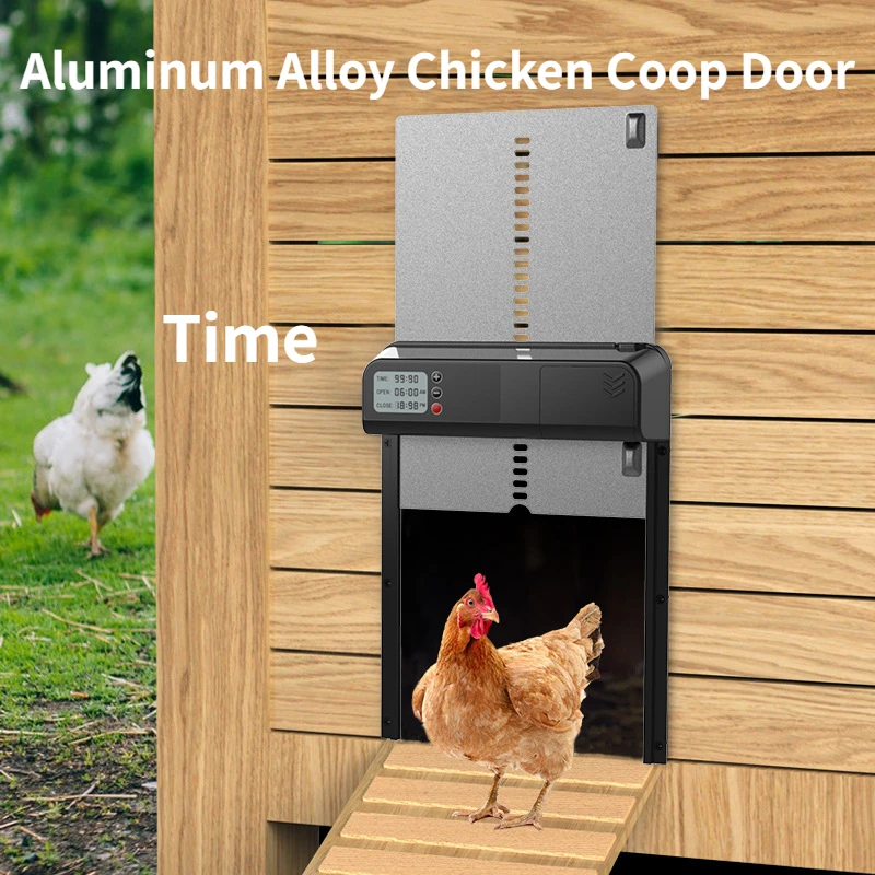 Timer Automatic Chicken Coop Door- Aluminum+ABS,Intelligent Anti-Pinch Induction,IPX3 waterproof Electric Poultry Gate for Farm
Timer Automatic Chicken Coop Door- Aluminum+ABS,Intelligent Anti-Pinch Induction,IPX3 waterproof Electric Poultry Gate for Farm