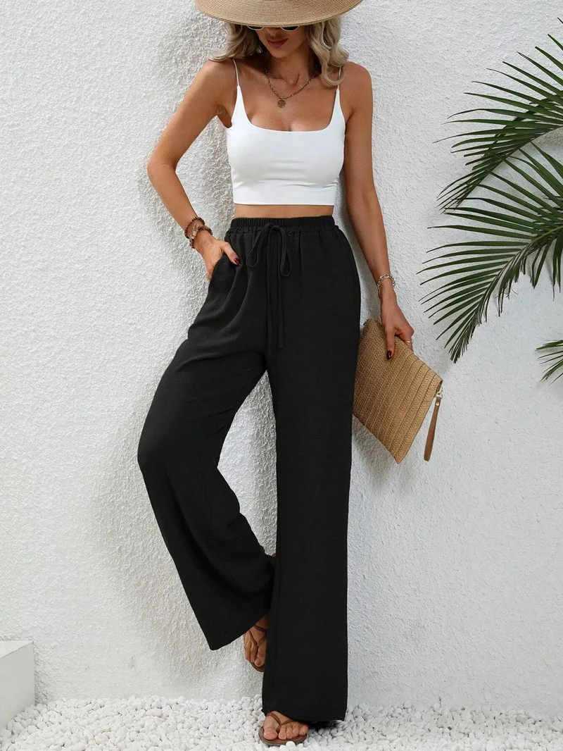 Spring/Summer New Women's Versatile Solid Color Sweeping Wide Leg Pants Women Straight Pant Loose Fitting Casual Trousers S-XL
Spring/Summer New Women's Versatile Solid Color Sweeping Wide Leg Pants Women Straight Pant Loose Fitting Casual Trousers S-XL
