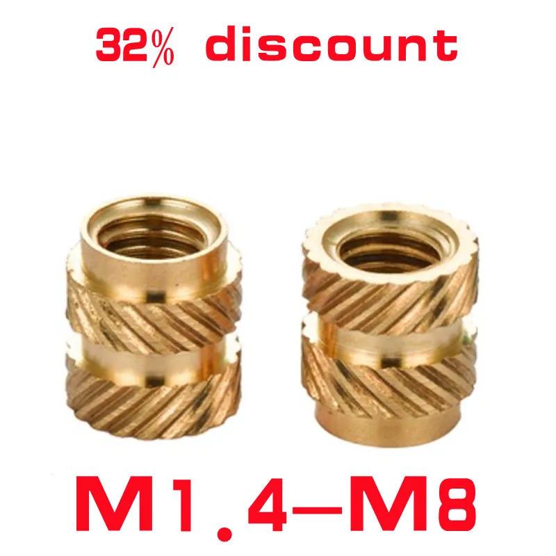 10-100pcs M1.4 M1.6 M2 M2.5 M3 M4 M5 M6 M8 Brass Hot Melt Insert Knurled Nut Heat Molding SL-type Double Injection Embedment Nut
10-100pcs M1.4 M1.6 M2 M2.5 M3 M4 M5 M6 M8 Brass Hot Melt Insert Knurled Nut Heat Molding SL-type Double Injection Embedment Nut