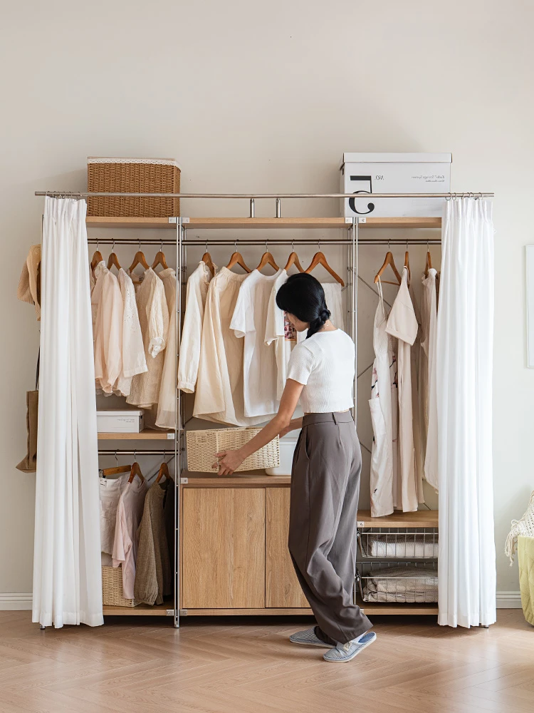stainless steel open floor hanger walk-in cloakroom self-made combined wardrobe storage clothes.
stainless steel open floor hanger walk-in cloakroom self-made combined wardrobe storage clothes.