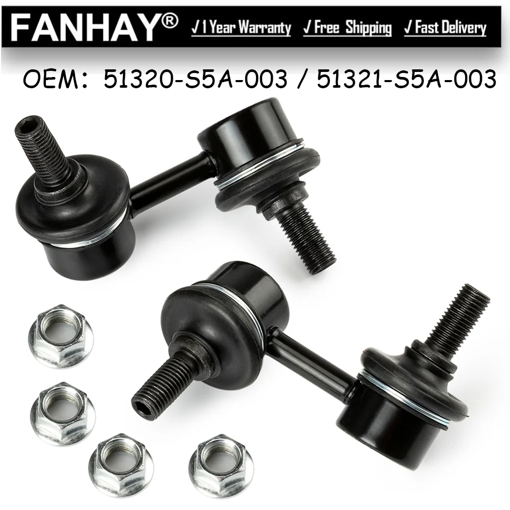 2Pcs/Set Left+Right Front Suspension Sway Bar End Link Kit 51320-S5A-003 51321-S5A-003 For Honda CRV Civic ES5/6/7/8 Element
2Pcs/Set Left+Right Front Suspension Sway Bar End Link Kit 51320-S5A-003 51321-S5A-003 For Honda CRV Civic ES5/6/7/8 Element
