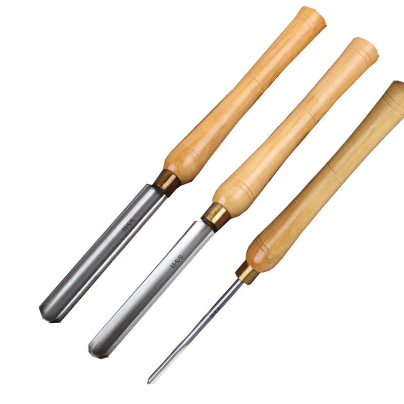 

HSS Woodturning Tools Turning Chisel 1" & 7/8" Roughing Gouges 1/4" Spindle Gouge with Walnut Handle for Wood Lathe