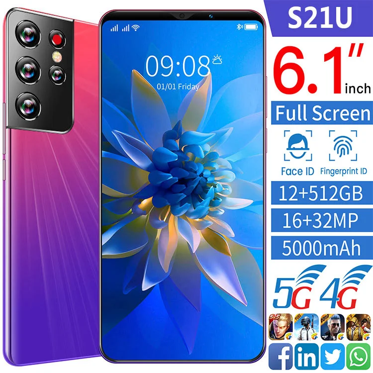 Новинка, смартфон глобальная версия S21U 6 + 128 ГБ, 6,1 дюйма, 6800 мАч, Android, сотовый телефон, четыре камеры 16 + 32 Мп, двойная карта, разблокированный с... 
Новинка, смартфон глобальная версия S21U 6 + 128 ГБ, 6,1 дюйма, 6800 мАч, Android, сотовый телефон, четыре камеры 16 + 32 Мп, двойная карта, разблокированный с...