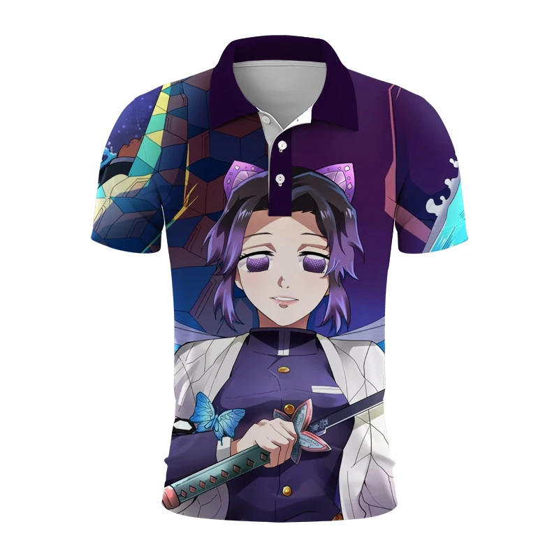 Мужская и Женская Повседневная рубашка-поло с 3D-принтом Ghost Killing Blade 
Мужская и Женская Повседневная рубашка-поло с 3D-принтом Ghost Killing Blade