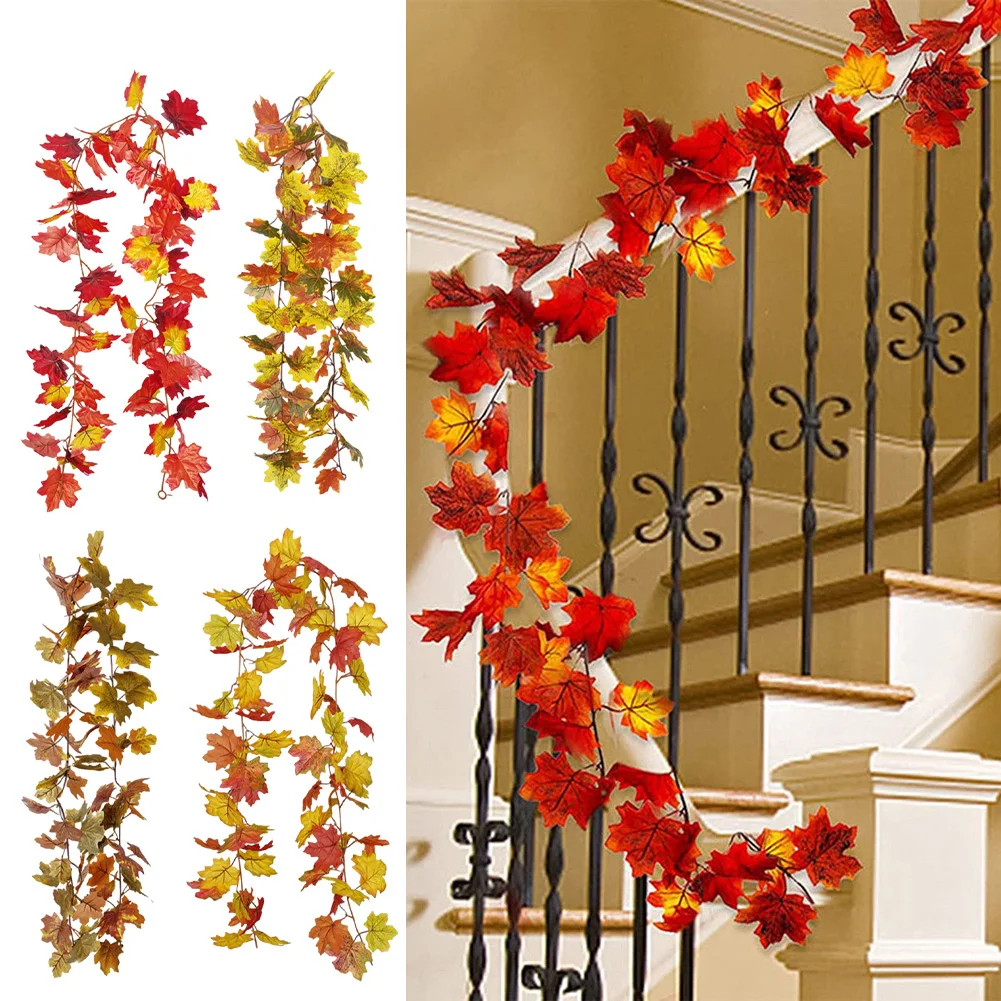 170cm Artificial Autumn Fall Maple Leaves Garland Hanging Plant For Wedding Party Decoration Autumn Leaves Photography Props
170cm Artificial Autumn Fall Maple Leaves Garland Hanging Plant For Wedding Party Decoration Autumn Leaves Photography Props