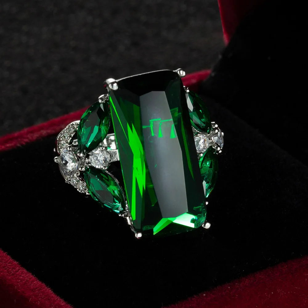 2023 New Banquet Jewelry Square Diamond Shining Ring Jade Zircon Ring Wedding Jewelry Party Valentine's Day Gift for Girlfriend
2023 New Banquet Jewelry Square Diamond Shining Ring Jade Zircon Ring Wedding Jewelry Party Valentine's Day Gift for Girlfriend