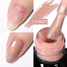 UR SUGAR 7ml Glitter Rubber Base Gel Silver Gold Glitter Sequins Soak off UV LED Nail Gel Varnishes Manicure