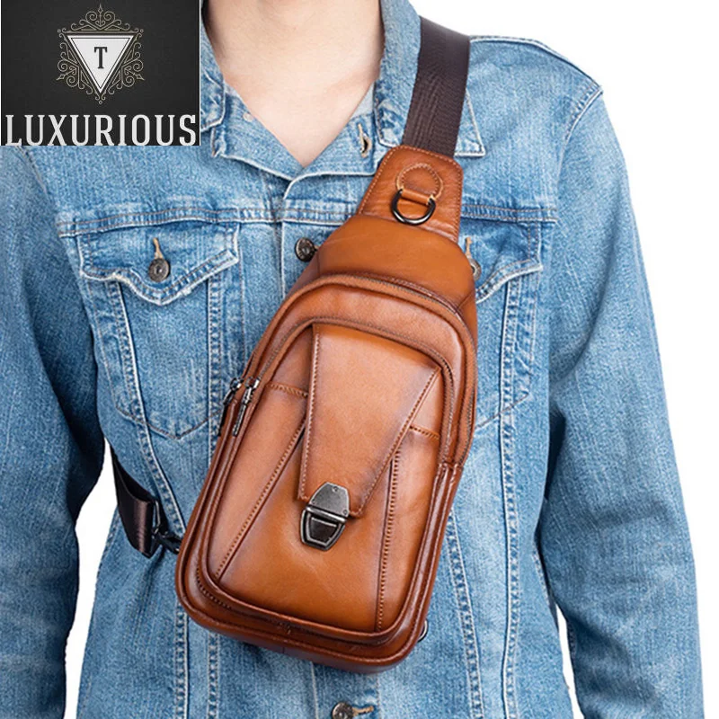 Men Genuine Leather Cross Body Shoulder Chest Sling Backpack Travel Retro Real Cowhide Male Crossbody Messenger Bag Knapsack
Men Genuine Leather Cross Body Shoulder Chest Sling Backpack Travel Retro Real Cowhide Male Crossbody Messenger Bag Knapsack