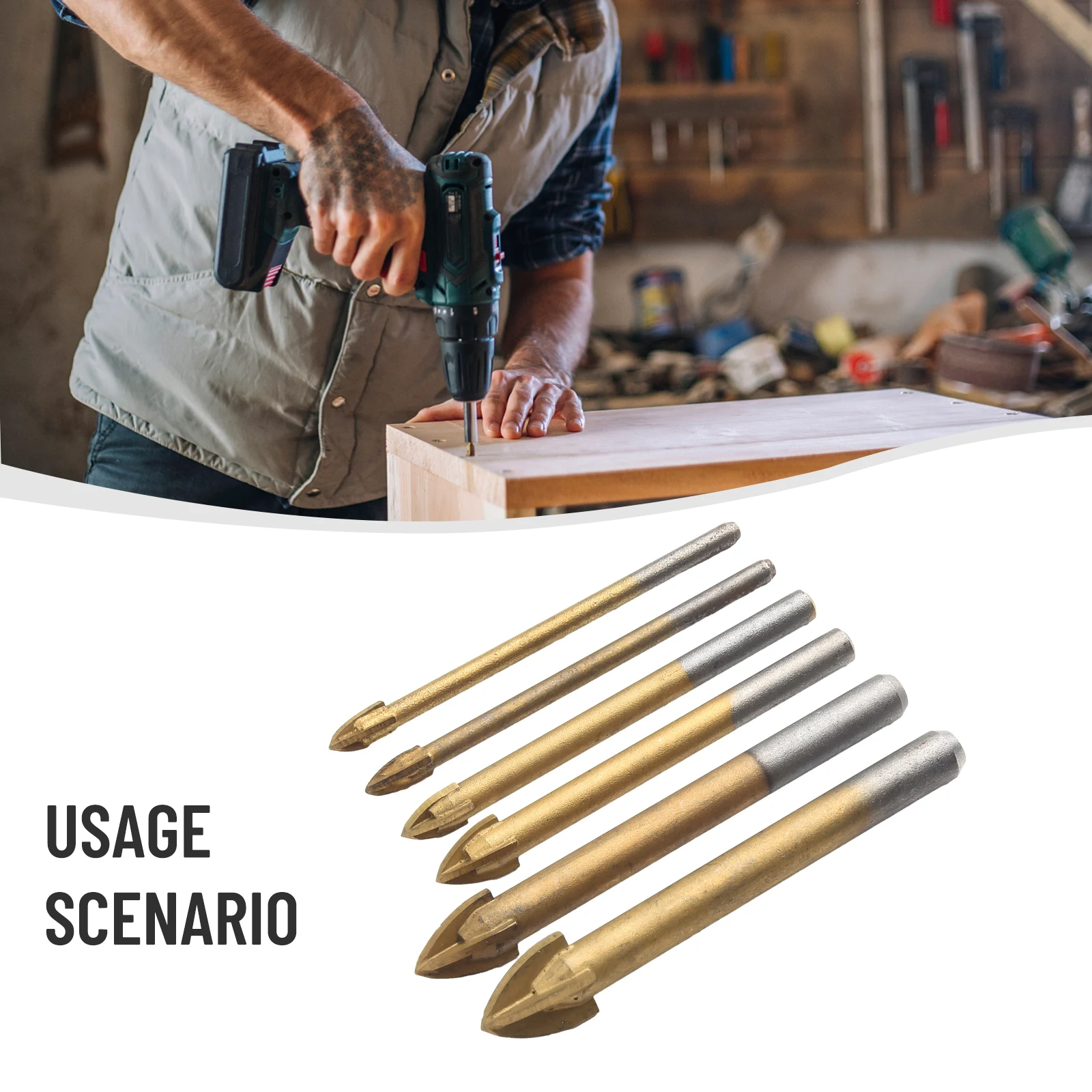 6pcs 4/5/6/8/10/12mm Spear Head Carbide Drill Bits For Porcelain Ceramic Tile Glass Brick Wall Drilling Power Tools
6pcs 4/5/6/8/10/12mm Spear Head Carbide Drill Bits For Porcelain Ceramic Tile Glass Brick Wall Drilling Power Tools