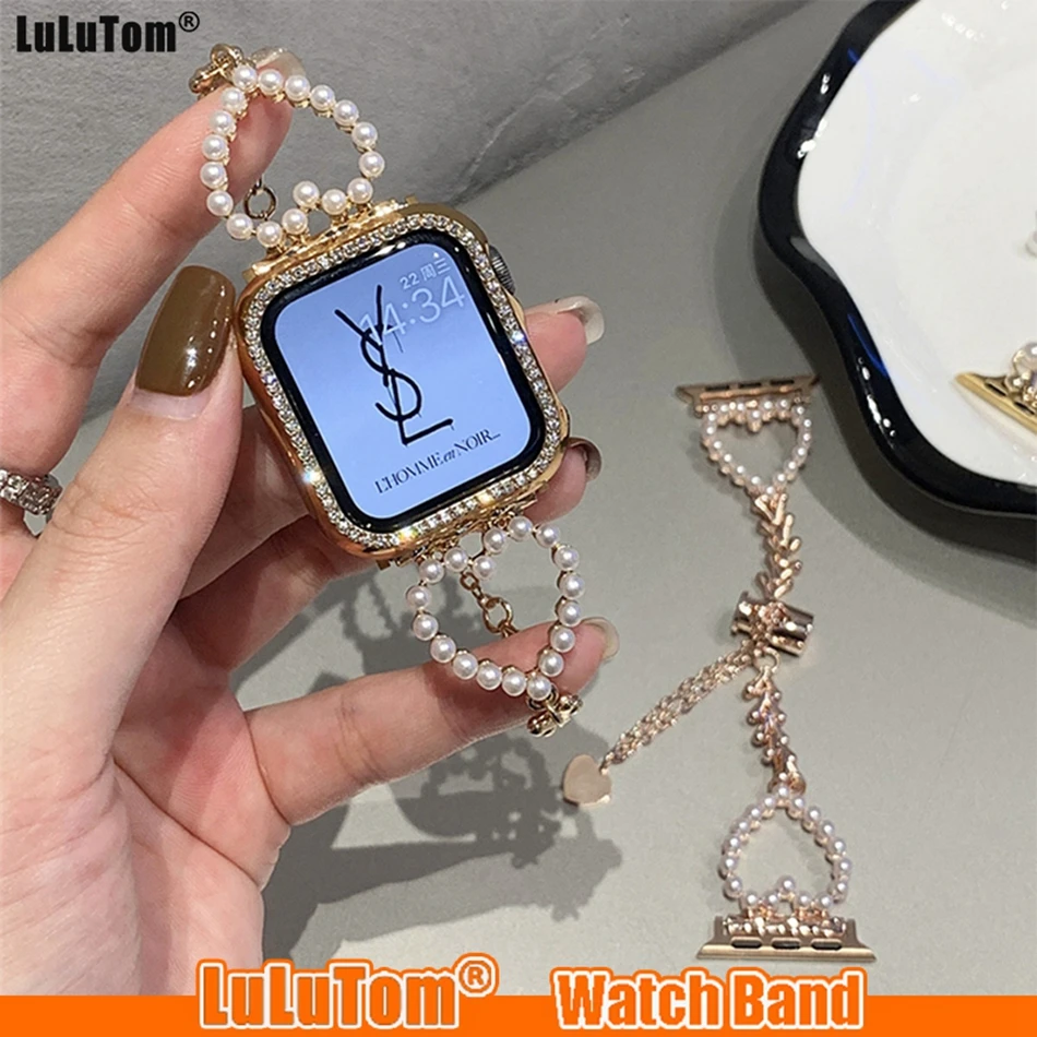 Love Pearl Bracelet Band For Apple Watch Series Ultra 8 7 SE 6 5 4 3 49mm Strap IWatch S8 38mm 40 41mm 42 44mm 45mm Luxury Link
Love Pearl Bracelet Band For Apple Watch Series Ultra 8 7 SE 6 5 4 3 49mm Strap IWatch S8 38mm 40 41mm 42 44mm 45mm Luxury Link