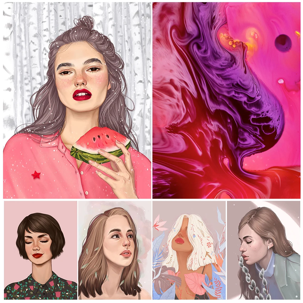 Cartoon Girl Illustration Woman Nordic Life Poster Wall Art Canvas Painting Home Decor Wall Pictures For Living Room Unframed
Cartoon Girl Illustration Woman Nordic Life Poster Wall Art Canvas Painting Home Decor Wall Pictures For Living Room Unframed