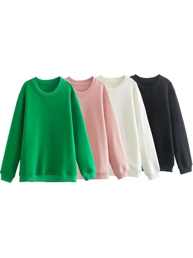 TRAF Women 2022 Fashion Solid Color Ribbed Hem Sweatshirts Vintage Long Sleeve Casual Pullovers Female Outerwear Streetwear
TRAF Women 2022 Fashion Solid Color Ribbed Hem Sweatshirts Vintage Long Sleeve Casual Pullovers Female Outerwear Streetwear