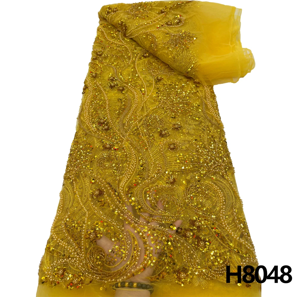 African Golden Handmade Beaded French Lace Fabric 2023 Latest 3D Embroidery Sequence Tulle Lace For Bridal Dress
African Golden Handmade Beaded French Lace Fabric 2023 Latest 3D Embroidery Sequence Tulle Lace For Bridal Dress