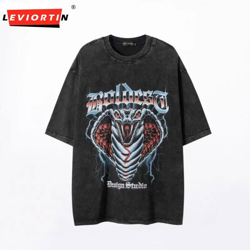 Harajuku Oversized Men T Shirt Animal Snakes Black Tshirts Vintage Washed Hip Hop Male Tees 2023 Summer High Street Streetwear
Harajuku Oversized Men T Shirt Animal Snakes Black Tshirts Vintage Washed Hip Hop Male Tees 2023 Summer High Street Streetwear