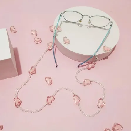 Fashion Glasses Chain For Women Mask Lanyard Holder Transparent Heart Flower Charms Sunglasses Chain Neck Strap Jewelry Gift
Fashion Glasses Chain For Women Mask Lanyard Holder Transparent Heart Flower Charms Sunglasses Chain Neck Strap Jewelry Gift