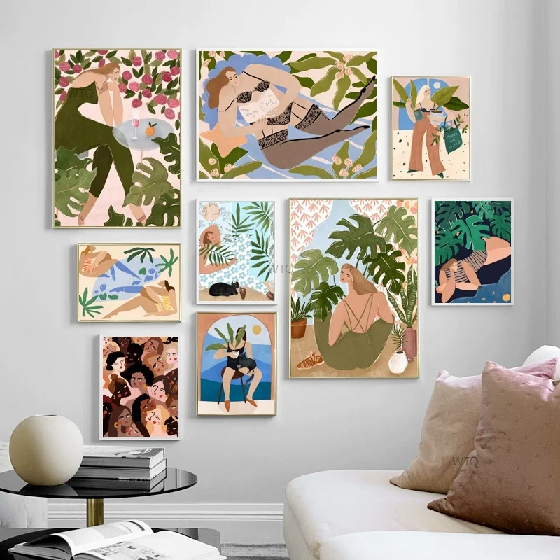 Abstract Girl Leaf Plant Scenery Wall Art Canvas Painting Vintage Nordic Posters And Prints Wall Pictures For Living room Decor
Abstract Girl Leaf Plant Scenery Wall Art Canvas Painting Vintage Nordic Posters And Prints Wall Pictures For Living room Decor