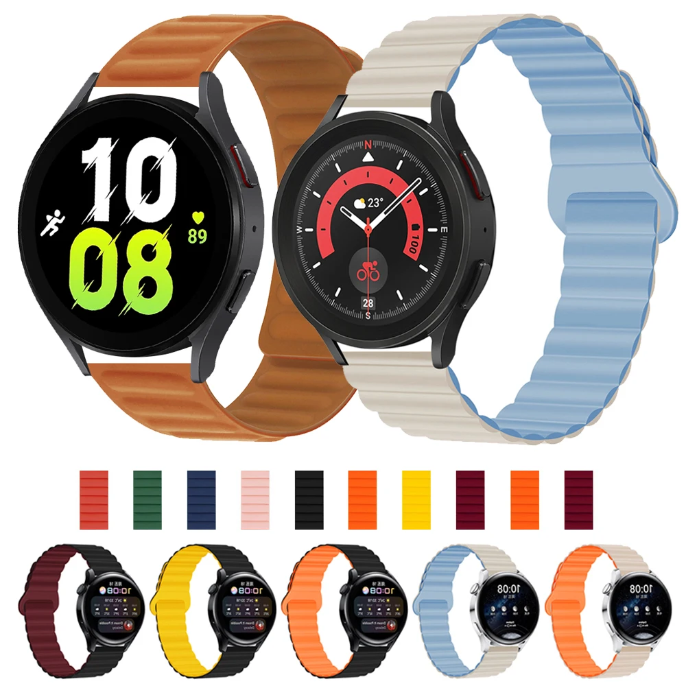 20mm 22mm Silicone strap For Samsung Galaxy watch 4/5 pro/3/active 2 amazfit Magnetic Loop bracelet HUAWEI watch GT 2e Pro band
20mm 22mm Silicone strap For Samsung Galaxy watch 4/5 pro/3/active 2 amazfit Magnetic Loop bracelet HUAWEI watch GT 2e Pro band