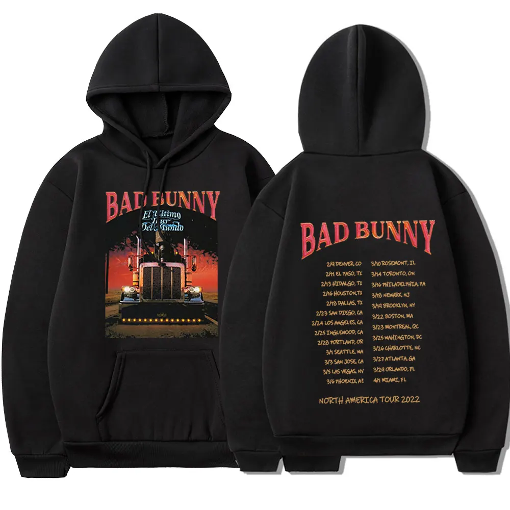2022 Bad Bunny El Ulitimo Tour Delmundo Tour North American Tour Double-sided Print Hoodie Streetwear Oversized Sweatshirts Tops
2022 Bad Bunny El Ulitimo Tour Delmundo Tour North American Tour Double-sided Print Hoodie Streetwear Oversized Sweatshirts Tops