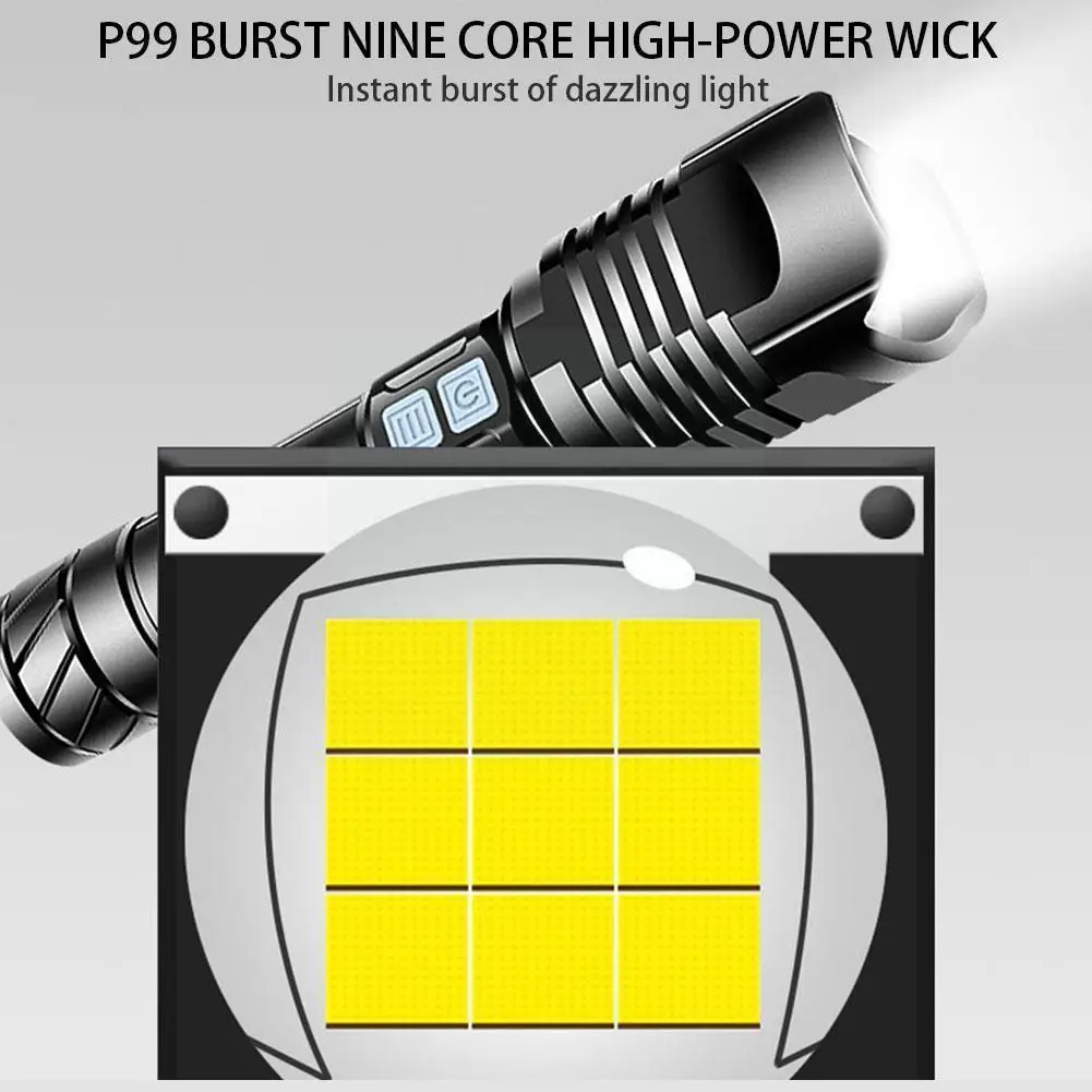 Aluminum Alloy Powerful Led Flashlight Usb Rechargeable Hunting Lantern Work Lamp Waterproof For Outdoor N9n5
Aluminum Alloy Powerful Led Flashlight Usb Rechargeable Hunting Lantern Work Lamp Waterproof For Outdoor N9n5
