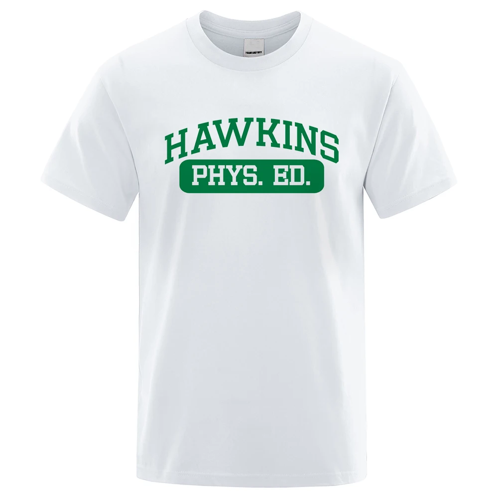 Hawkins Phys Ed T-Shirt Mens T Shirt Summer Cotton Fashion Oversized Clothing Sweat High Quality Tops Loose Fashion T-Shirt
Hawkins Phys Ed T-Shirt Mens T Shirt Summer Cotton Fashion Oversized Clothing Sweat High Quality Tops Loose Fashion T-Shirt