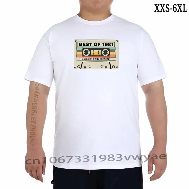 Retro Awesome 1981 Cassette T Shirt Men Cotton Tshirt Vintage Stylish Tee Tops Short Sleeved 40th Birthday Gift Tshirt Clothing
Retro Awesome 1981 Cassette T Shirt Men Cotton Tshirt Vintage Stylish Tee Tops Short Sleeved 40th Birthday Gift Tshirt Clothing