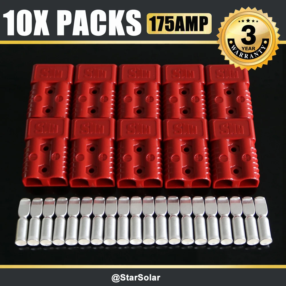 10PACKS 175A 600V Red Black SB175 Power Plug 600V Carvan Charger Battery DC Power Connector Portable Heavy Duty Electric Car
10PACKS 175A 600V Red Black SB175 Power Plug 600V Carvan Charger Battery DC Power Connector Portable Heavy Duty Electric Car