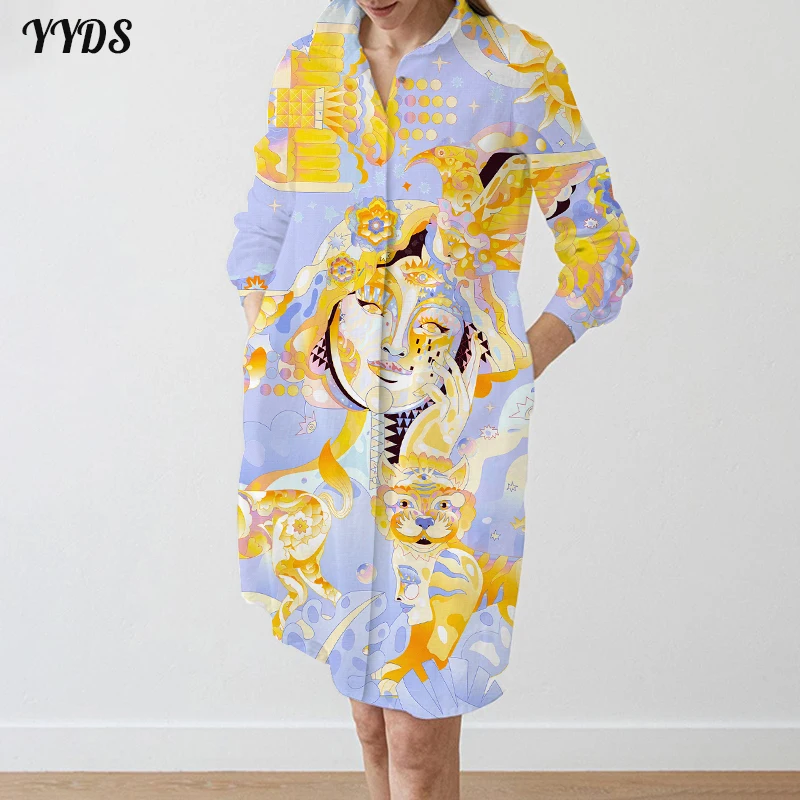 2023 Fashion Women's Full Sleeve Shirt Dress New Female Elegant A-line Lapel Single Breasted Midi Dresses Floral Printed Robe
2023 Fashion Women's Full Sleeve Shirt Dress New Female Elegant A-line Lapel Single Breasted Midi Dresses Floral Printed Robe