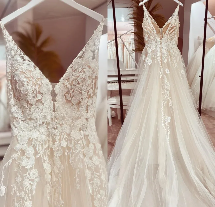 V-Neck A-Line Boho Bride Dresses Wedding 2022 Appliques Sweep Train Marriage dress Low Back Wedding Gowns
V-Neck A-Line Boho Bride Dresses Wedding 2022 Appliques Sweep Train Marriage dress Low Back Wedding Gowns