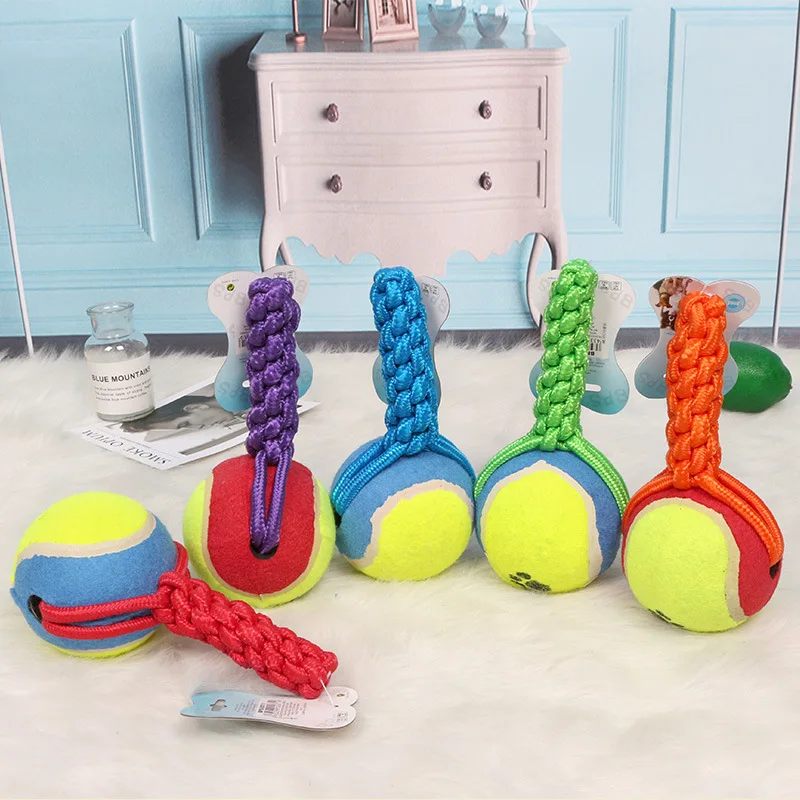 Dog Chew Training Ball Toys Tooth Cleaning Chew Ball Puppy Pet Play Training Rubber Chewing Toy With Rope Handle
Dog Chew Training Ball Toys Tooth Cleaning Chew Ball Puppy Pet Play Training Rubber Chewing Toy With Rope Handle
