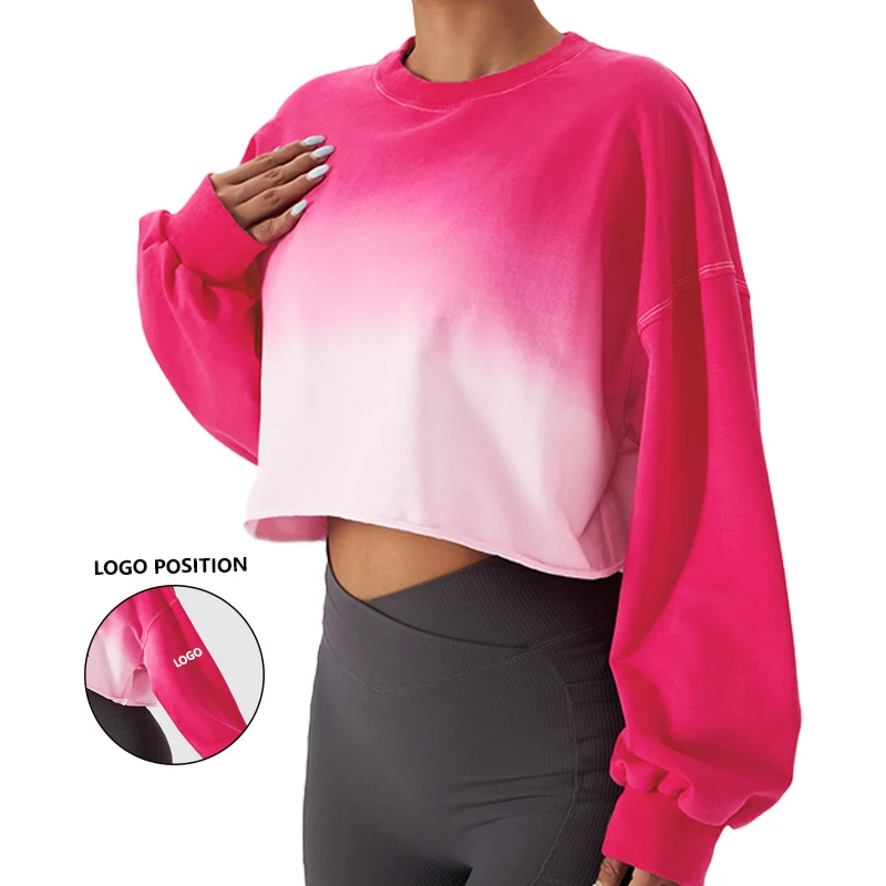 Spring And Autumn Gradient Long Sleeve Loose Sweatshirt Women's Crewneck Outdoor Casual Versatile Fitness Dance Sportswear
Spring And Autumn Gradient Long Sleeve Loose Sweatshirt Women's Crewneck Outdoor Casual Versatile Fitness Dance Sportswear
