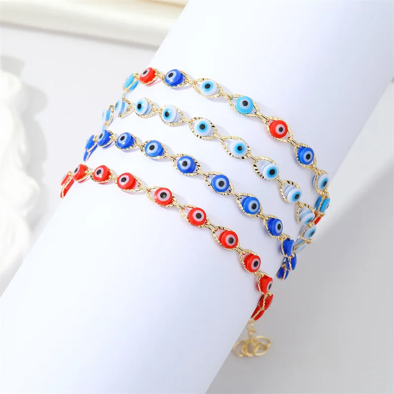 1PC New Retro Ethnic Color Multi-Eyed Bracelet Metal Vicious Devil Eye Bracelet Anklet Fashion Trend Exquisite Jewelry Gift
1PC New Retro Ethnic Color Multi-Eyed Bracelet Metal Vicious Devil Eye Bracelet Anklet Fashion Trend Exquisite Jewelry Gift