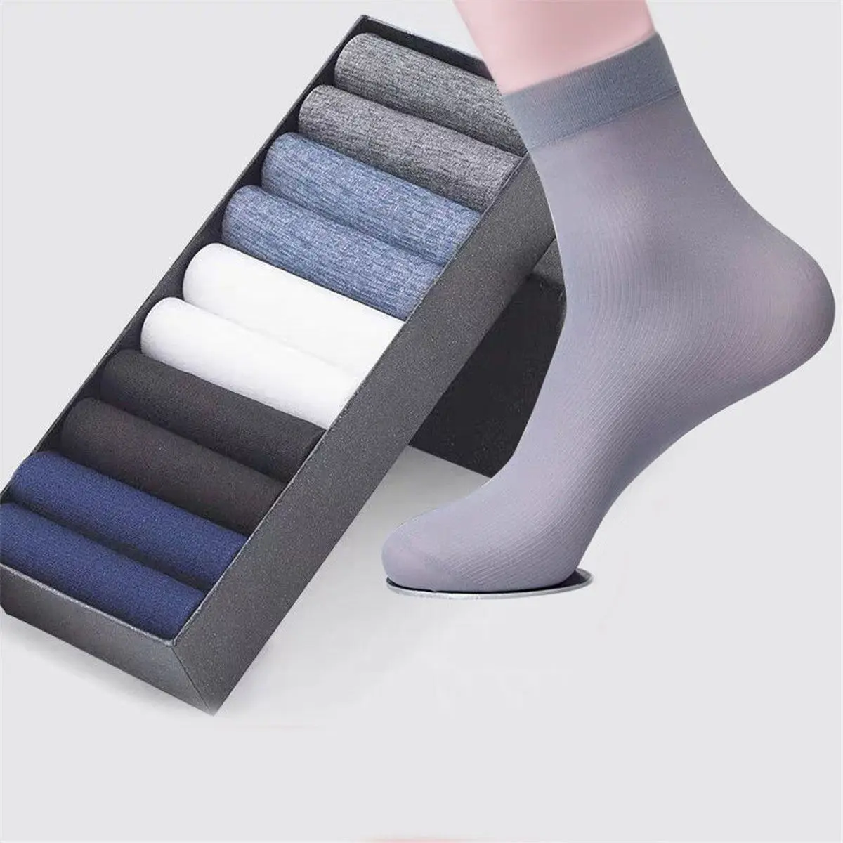 Fashion Solid Color Casual Male Breathable Men's Sock Ultra-thin Summer Socks Crystal Silk Business Black
Fashion Solid Color Casual Male Breathable Men's Sock Ultra-thin Summer Socks Crystal Silk Business Black
