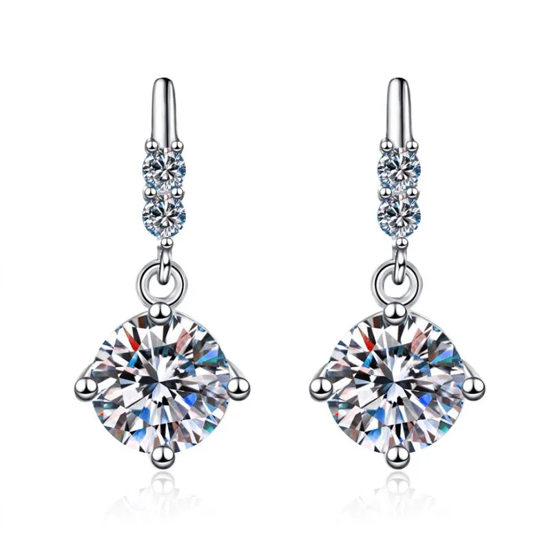 Moissanite Earrings 1ct 2ct Moissanite White Diamond Stud For Women 925 Sterling Silver Wedding Pendant Earring Fine
Moissanite Earrings 1ct 2ct Moissanite White Diamond Stud For Women 925 Sterling Silver Wedding Pendant Earring Fine