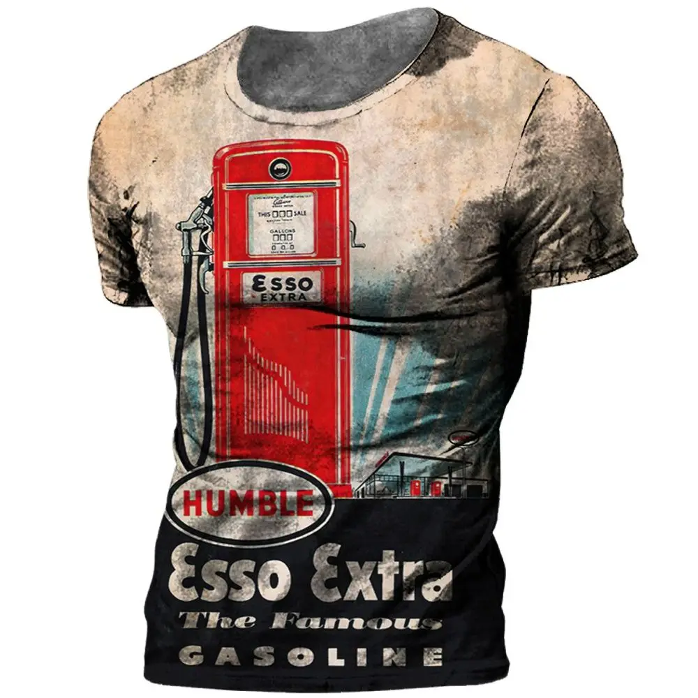 Refreshing Summer Men's Short Sleeve Vintage Style 3D Printing Round Neck Sports Loose Casual T-shirt Quick Drying Material Top
Refreshing Summer Men's Short Sleeve Vintage Style 3D Printing Round Neck Sports Loose Casual T-shirt Quick Drying Material Top
