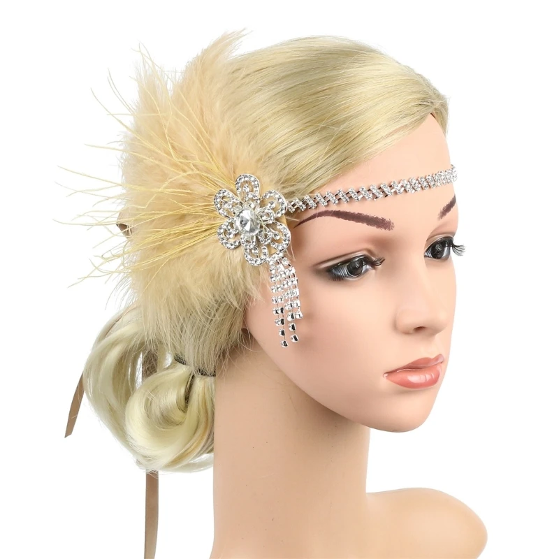 

Conspicuous Hair Hoop with Feather Women Bohemia Styling Hairband