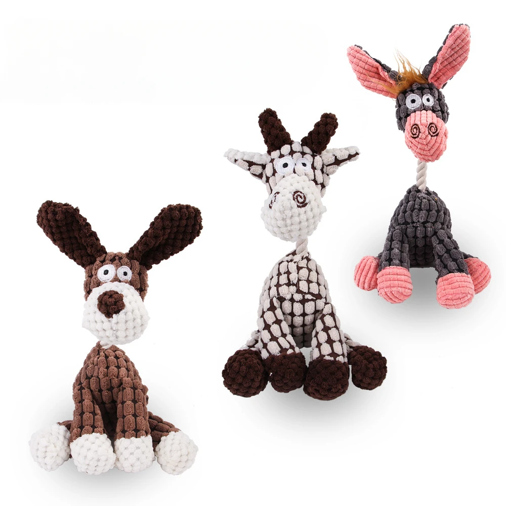 Plush Dog Toy Animals Shape Bite Resistant Squeaky Toys Corduroy Dog Toys for Small Large Dogs Puppy Pets Training Accessories
Plush Dog Toy Animals Shape Bite Resistant Squeaky Toys Corduroy Dog Toys for Small Large Dogs Puppy Pets Training Accessories