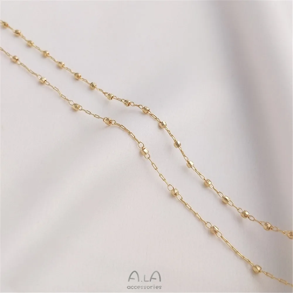 14K gold clad Korean handmade fine chain faceted beads spacer beads chain diy jewelry loose chain accessories
14K gold clad Korean handmade fine chain faceted beads spacer beads chain diy jewelry loose chain accessories