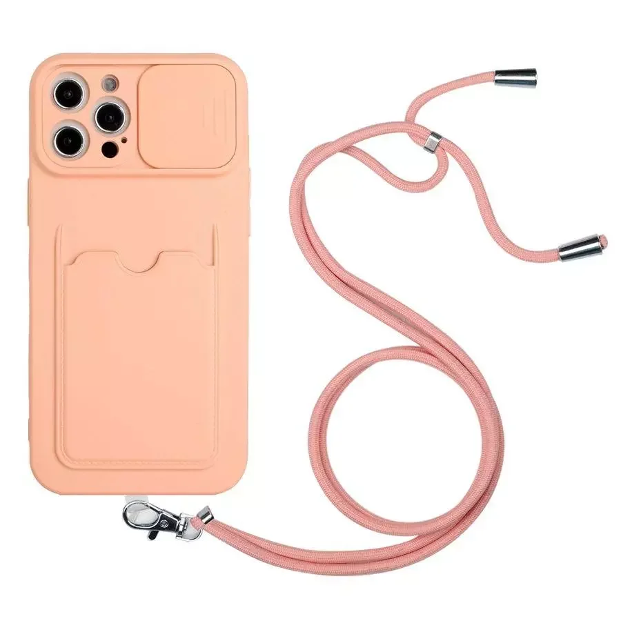 Slide Camera Lens Protection Phone Case for iPhone 13 12 11 Pro XS Max XR X 7 8 Plus SE Lanyard Necklace Cord Card Pocket Cover
Slide Camera Lens Protection Phone Case for iPhone 13 12 11 Pro XS Max XR X 7 8 Plus SE Lanyard Necklace Cord Card Pocket Cover