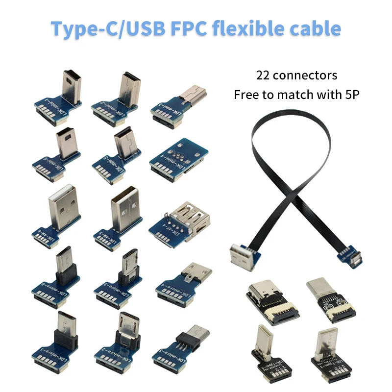 

USB 3.1 Type-C штекеры/гнезда USB Штекерный разъем электрические клеммы сварочный DIY кабель для передачи данных Поддержка печатной платы гибкий кабель