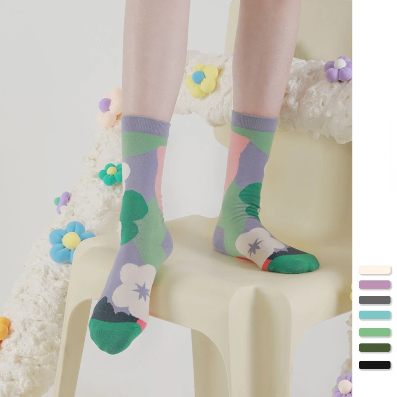Original new flower flower cotton socks illustration cute flowers ins personalized girl socks female mid-thigh socks wholesale 
Original new flower flower cotton socks illustration cute flowers ins personalized girl socks female mid-thigh socks wholesale